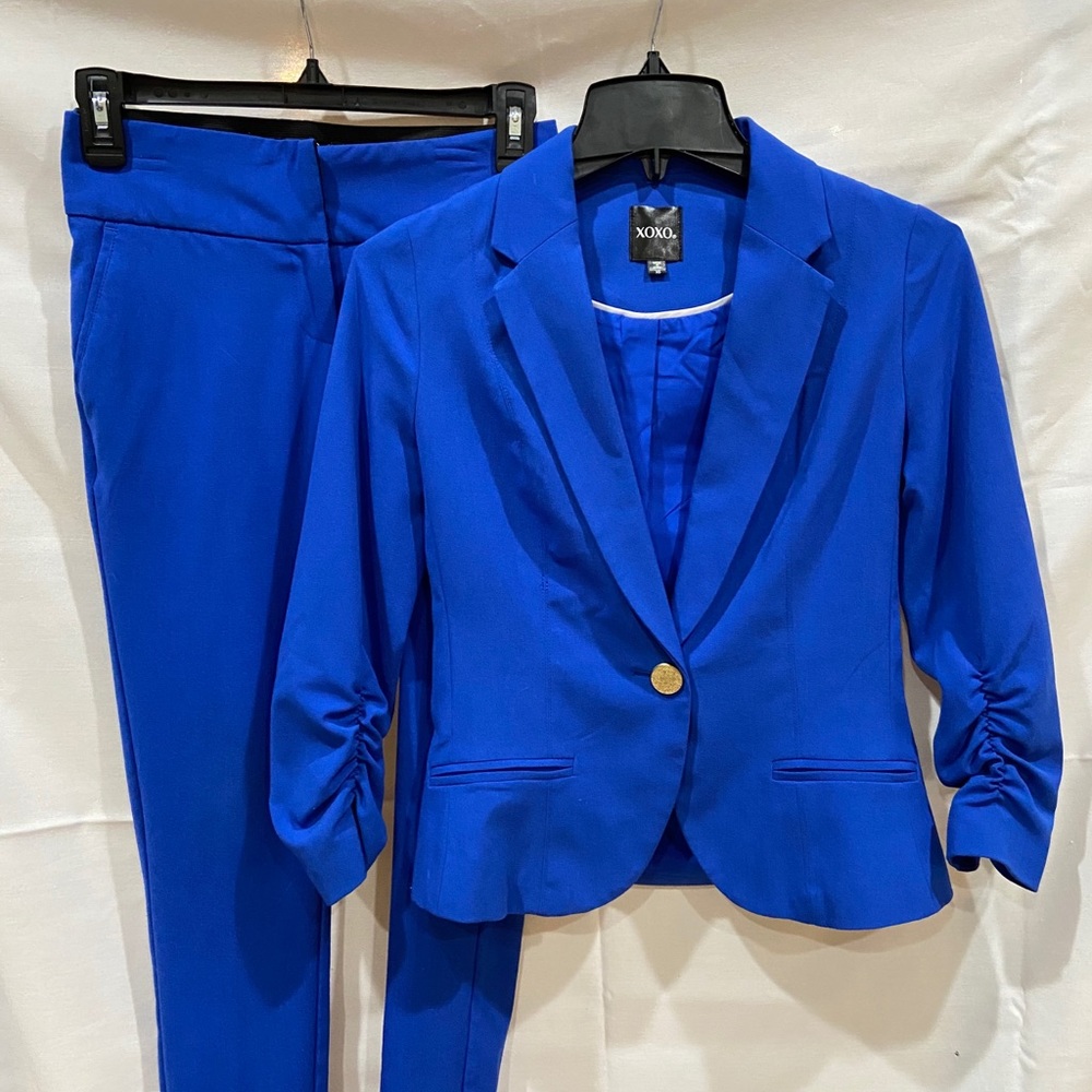 XOXO women’s blue suit SZ XS